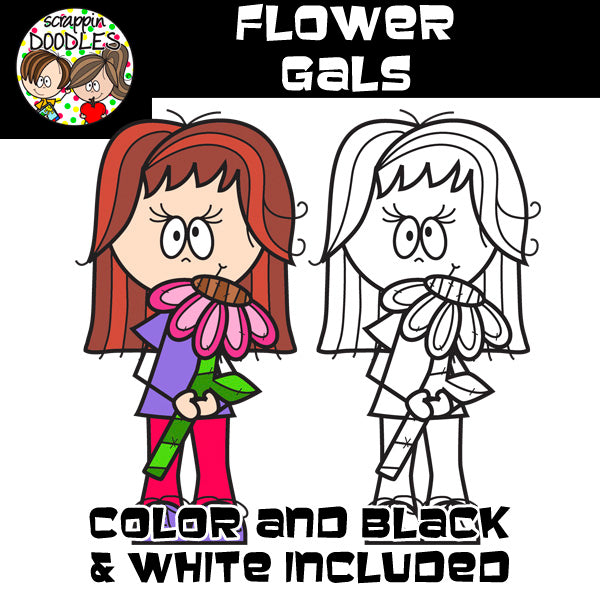 Garden Flower Girl Clip Art Download