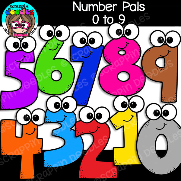 Number Pals Clip Art People with eyes