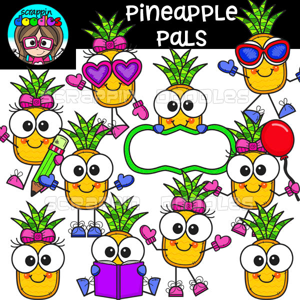 Pineapple Pals Clip Art