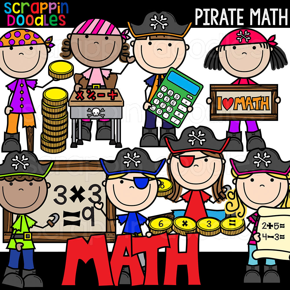 Pirate Math Clip Art School Commercial Use