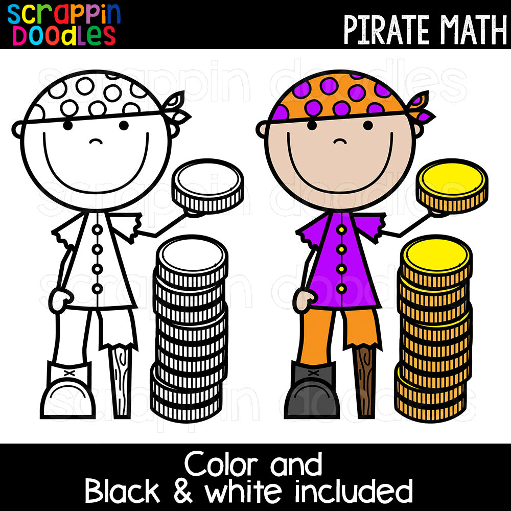 Pirate Math Clip Art School Commercial Use