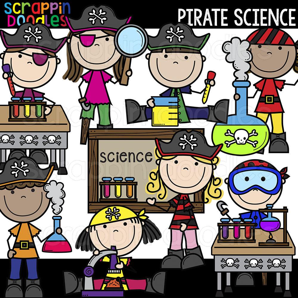 Pirate Science Clip Art School Kids Commericial Use