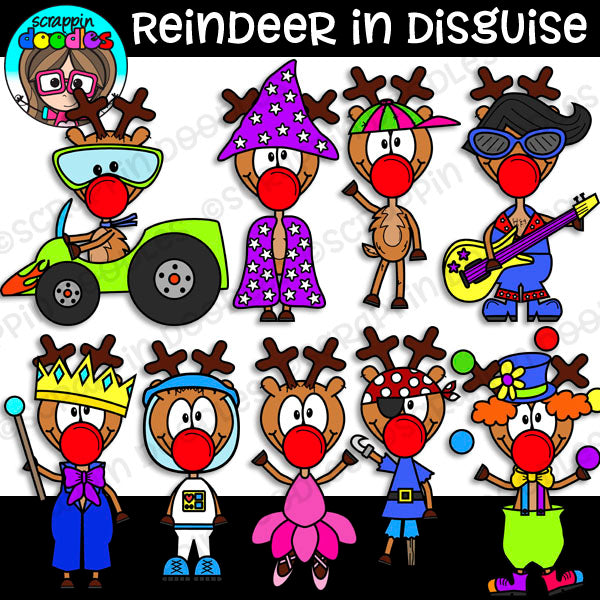 Reindeer In Disguise Clipart