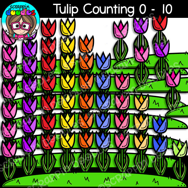 Tulip Counting Clip Art