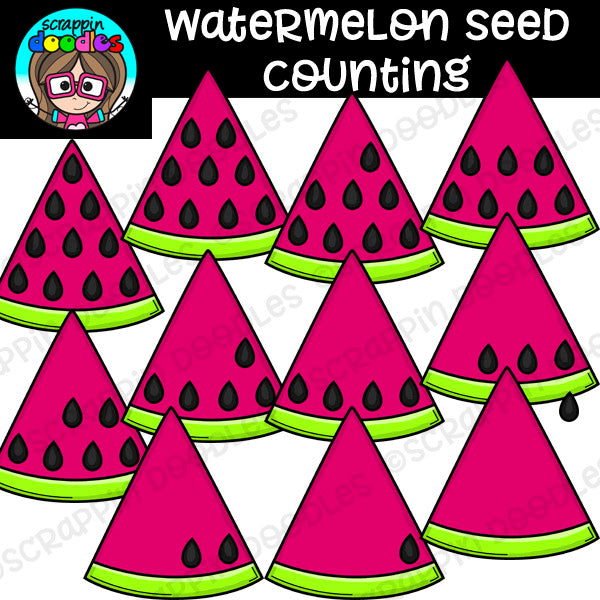 Watermelon Seed Counting Clip Art