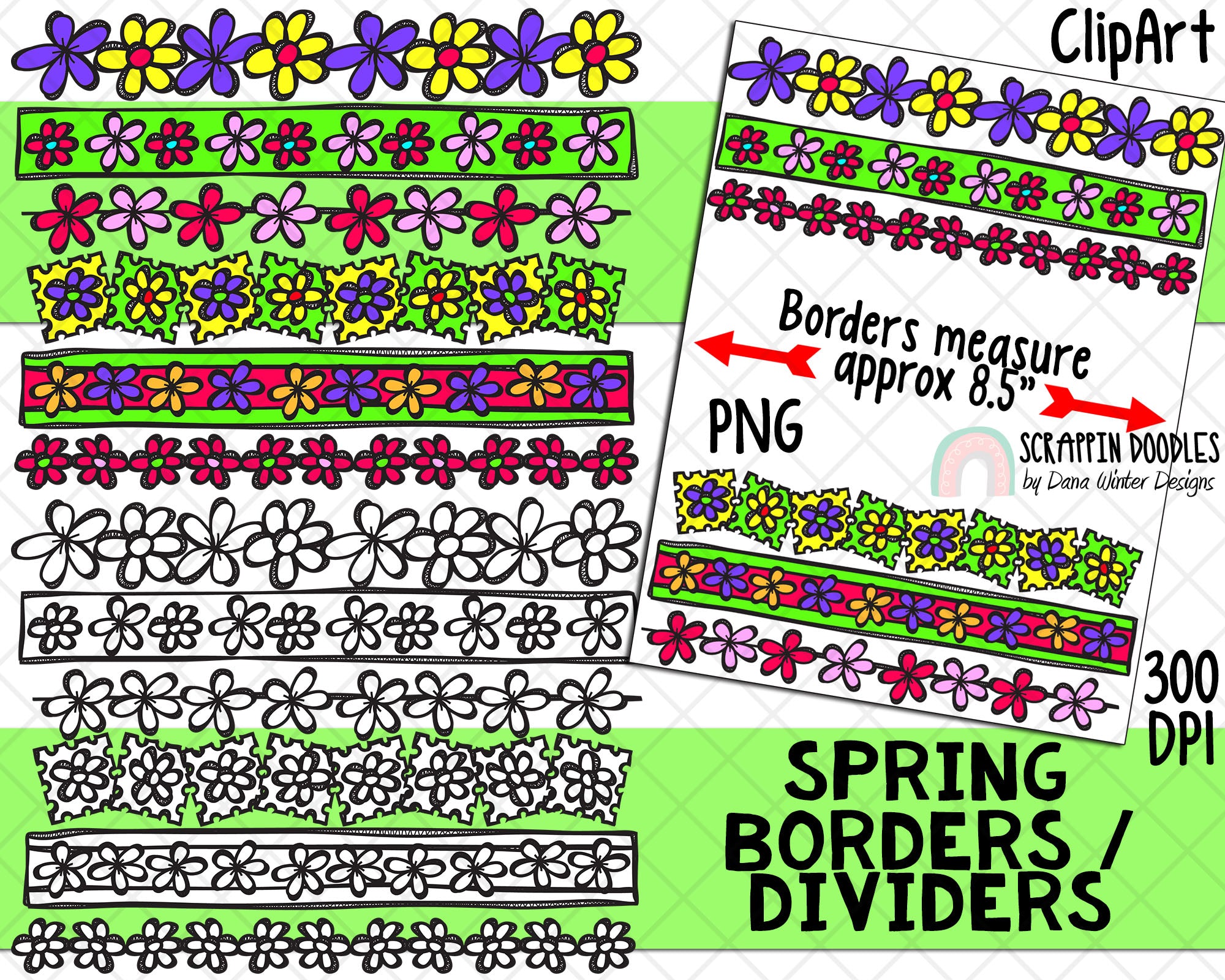 Spring ClipArt - Spring BUNDLE - Garden ClipArt - Spring Flowers