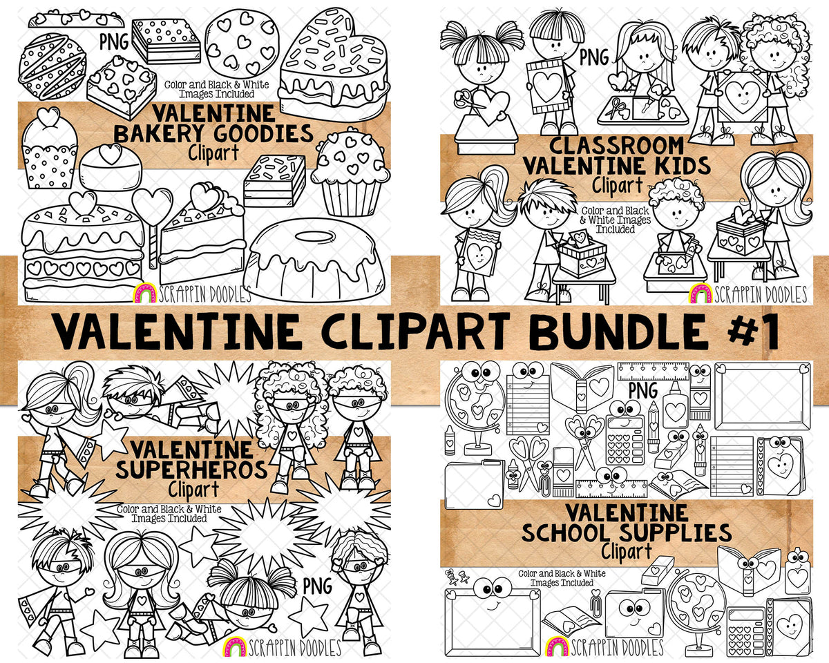 Valentine Clip Art Bundle #1 {$18.50 Value}