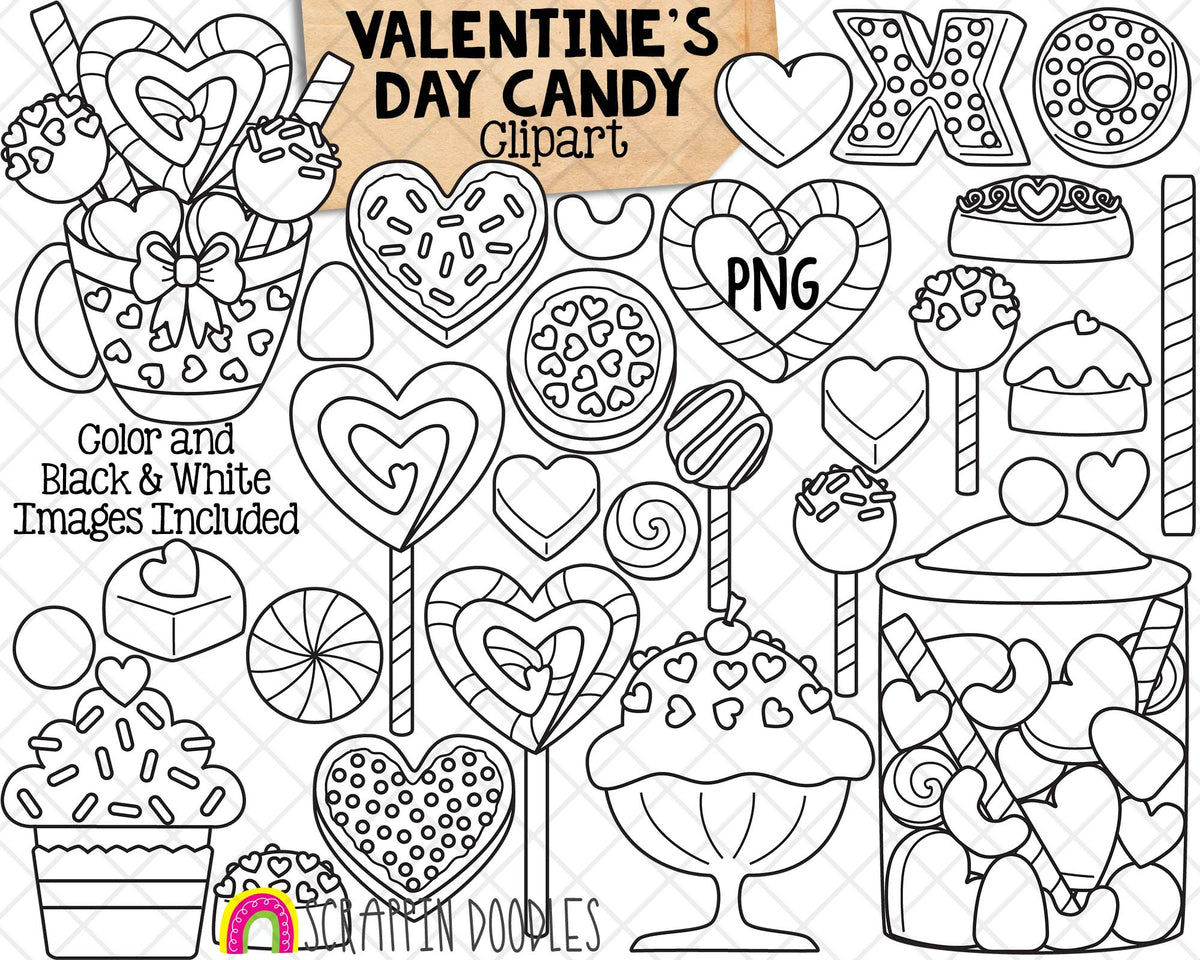 Valentine's Day Candy ClipArt Bundle - Commercial Use PNG