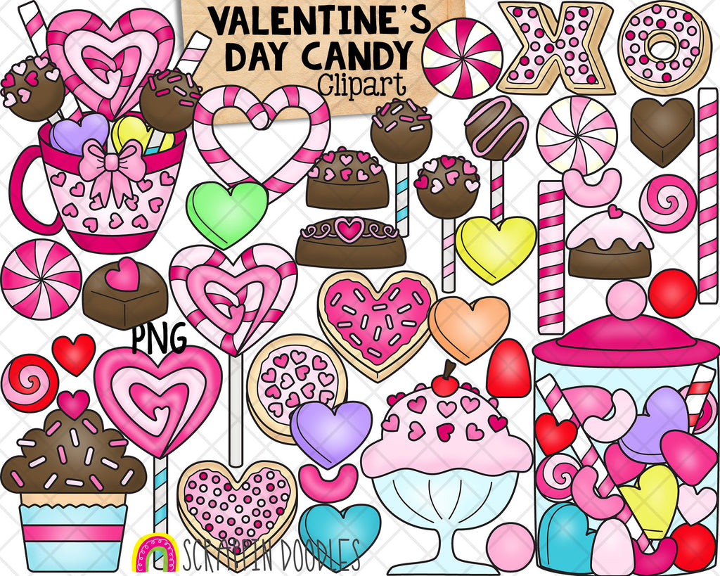 valentine candy border clip art