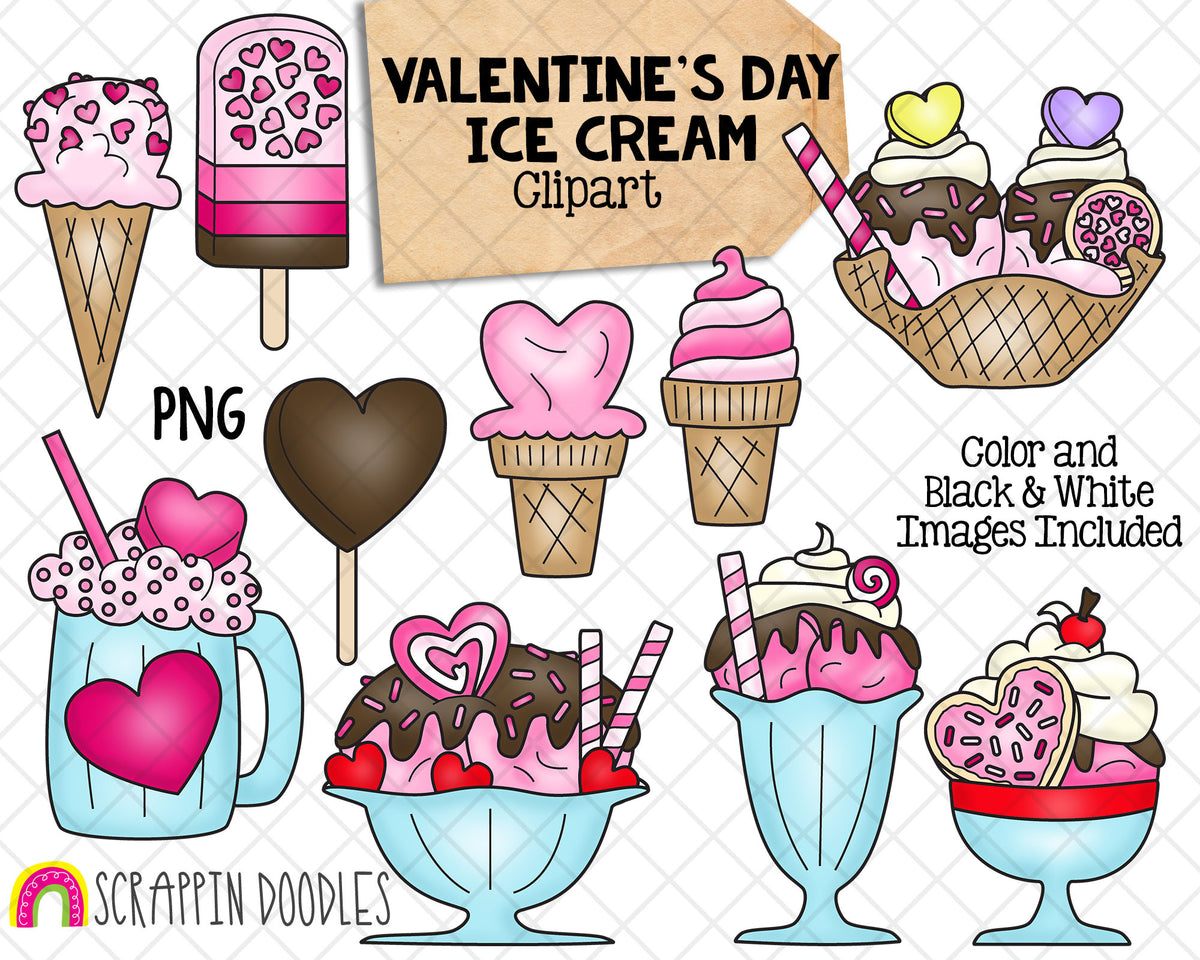 Valentines Day Ice Cream - Valentine Candy - Commercial Use PNG