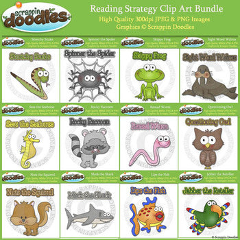 Reading Strategies Clip Art Bundle